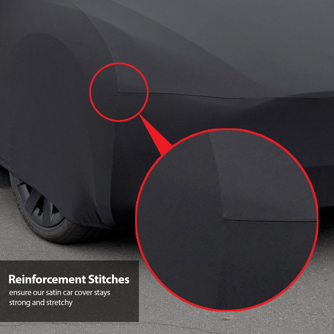 Car Cover - SoftTec Stretch Satin Black - DaShield Cover
